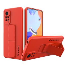 Wozinsky Kickstand Case Silicone Stand Cover for Xiaomi Redmi Note 11 Pro red | Techbox