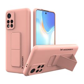 Wozinsky Kickstand Case Silicone Stand Cover Xiaomi Poco M4 Pro 5G Pink | Techbox