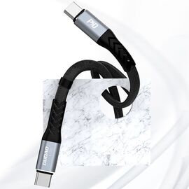 Dudao L10C USB-C - USB-C PD cable 100W 5A 0.23m - black | Techbox