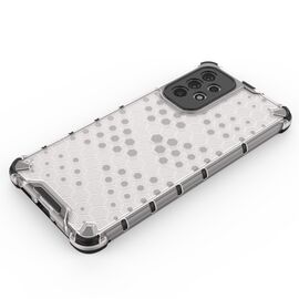 Honeycomb case armored cover with a gel frame for Samsung Galaxy A73 transparent | Techbox