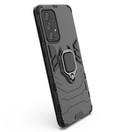 Ring Armor tough hybrid case cover + magnetic holder for Samsung Galaxy A73 black | Techbox