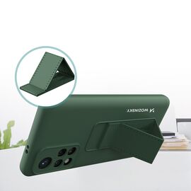 Wozinsky Kickstand Case Silicone Stand Cover for Xiaomi Redmi Note 11S / Note 11 black | Techbox