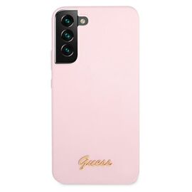 Guess GUHCS22MLSLMGLA S22+ S906 lavender/lavender hardcase Silicone Script Metal Logo | Techbox