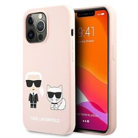 Karl Lagerfeld KLHMP13LSSKCI iPhone 13 Pro / 13 6,1 "hardcase light pink / light pink Silicone Ikonik Karl &amp; Choupette Magsafe - Apple Cases - Cases - Techbox