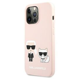 Karl Lagerfeld KLHMP13LSSKCI iPhone 13 Pro / 13 6,1 "hardcase light pink / light pink Silicone Ikonik Karl &amp; Choupette Magsafe - Apple Cases - Cases - Techbox