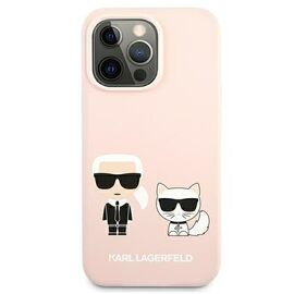 Karl Lagerfeld KLHMP13LSSKCI iPhone 13 Pro / 13 6,1 "hardcase light pink / light pink Silicone Ikonik Karl &amp; Choupette Magsafe - Apple Cases - Cases - Techbox