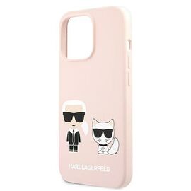 Karl Lagerfeld KLHMP13LSSKCI iPhone 13 Pro / 13 6,1 "hardcase light pink / light pink Silicone Ikonik Karl &amp; Choupette Magsafe - Apple Cases - Cases - Techbox
