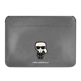 Karl Lagerfeld Saffiano Ikonik Karl case for a 13-14" laptop - silver | Techbox