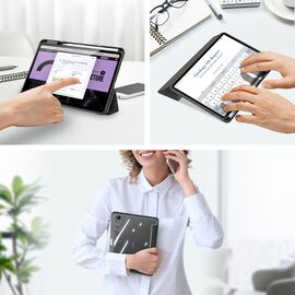 Dux Ducis Toby Armored Flip Smart Case for Oppo Pad with Stylus Holder Black | Techbox