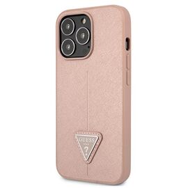 Guess GUHCP13LPSATLP iPhone 13 Pro / 13 6.1" pink/pink hardcase SaffianoTriangle Logo | Techbox