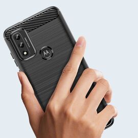 Carbon Case Flexible Cover Sleeve Motorola Moto G Play 2022 black - Uncategorized Cases (2) - Cases - Techbox
