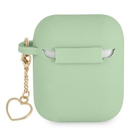 Guess GUA2LSCHSN AirPods cover green / green Silicone Charm Heart Collection - Smartphone Accessories - Cables & Accessories - Techbox