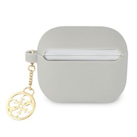Guess GUA3LSC4EG AirPods 3 cover grey/grey Silicone Charm 4G Collection | Techbox
