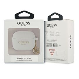 Guess GUA3LSC4EG AirPods 3 cover grey/grey Silicone Charm 4G Collection | Techbox