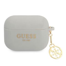 Guess GUAPLSC4EG AirPods Pro cover grey/grey Silicone Charm 4G Collection | Techbox