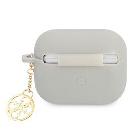 Guess GUAPLSC4EG AirPods Pro cover grey/grey Silicone Charm 4G Collection | Techbox