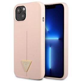 Guess GUHCP13MSLTGP iPhone 13 6.1" pink/pink hardcase Silicone Triangle | Techbox