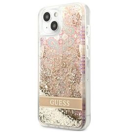 Guess GUHCP13SLFLSD iPhone 13 mini 5.4" gold/gold hardcase Paisley Liquid Glitter | Techbox
