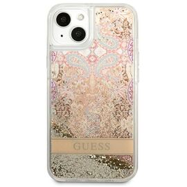 Guess GUHCP13SLFLSD iPhone 13 mini 5.4" gold/gold hardcase Paisley Liquid Glitter | Techbox