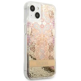 Guess GUHCP13SLFLSD iPhone 13 mini 5.4" gold/gold hardcase Paisley Liquid Glitter | Techbox