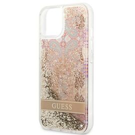 Guess GUHCP13SLFLSD iPhone 13 mini 5.4" gold/gold hardcase Paisley Liquid Glitter | Techbox