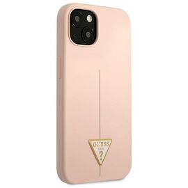 Guess GUHCP13SSLTGP iPhone 13 mini 5.4" pink/pink hardcase Silicone Triangle | Techbox