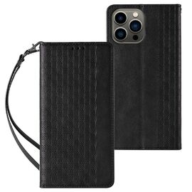 Magnet Strap Case Case for iPhone 13 Pro Max Pouch Wallet + Mini Lanyard Pendant Black - Apple Cases - Cases - Techbox