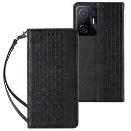 Magnet Strap Case Case for Samsung Galaxy A12 5G Pouch Wallet + Mini Lanyard Pendant Black | Techbox