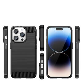 Carbon Case iPhone 14 Pro flexible gel back cover black | Techbox