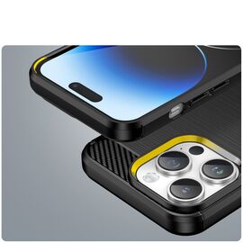 Carbon Case iPhone 14 Pro flexible gel back cover black | Techbox