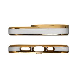 Fashion Case Cover for Xiaomi Redmi Note 11 Pro Gold Frame Gel Cover White | Techbox