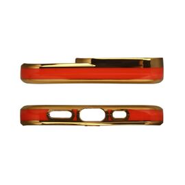 Fashion Case for iPhone 13 Pro Gold Frame Gel Cover Red - Apple Cases - Cases - Techbox