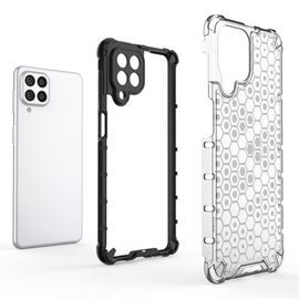 Honeycomb case armored cover with a gel frame for Samsung Galaxy M53 5G transparent - Samsung Cases - Cases - Techbox