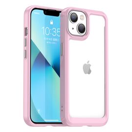 Outer Space Case iPhone 14 Plus hard cover with a gel frame pink | Techbox