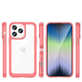 Outer Space Case iPhone 14 Pro Max hard cover with a gel frame red | Techbox