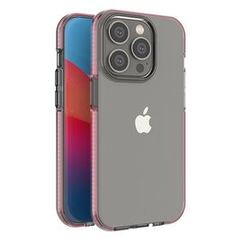Spring Case case for iPhone 14 Pro silicone case with a frame light pink | Techbox