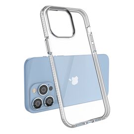 Spring Case for iPhone 14 Pro Max silicone cover with frame light blue | Techbox