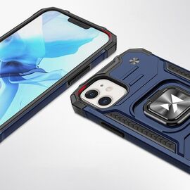 Wozinsky Ring Armor case for iPhone 14 Plus armored cover magnetic holder ring blue - Apple Cases - Cases - Techbox