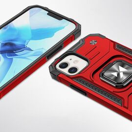 Wozinsky Ring Armor case for iPhone 14 Plus armored cover magnetic holder ring red - Apple Cases - Cases - Techbox