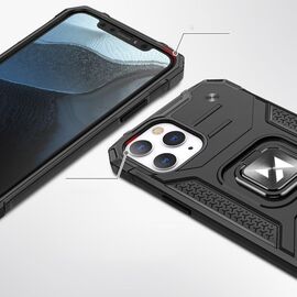 Wozinsky Ring Armor case for iPhone 14 Pro Max armored cover magnetic holder ring silver - Apple Cases - Cases - Techbox