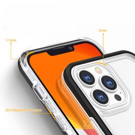 Clear 3in1 case for iPhone 14 Pro silicone cover with frame red - Apple Cases - Cases - Techbox