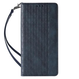 Magnet Strap Case Case for iPhone 14 Plus Flip Wallet Mini Lanyard Stand Blue | Techbox