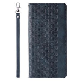 Magnet Strap Case Case for iPhone 14 Plus Flip Wallet Mini Lanyard Stand Blue | Techbox