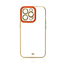 Fashion Case for iPhone 12 Pro Gold Frame Gel Cover Red - Apple Cases - Cases - Techbox
