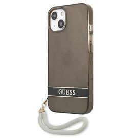 Guess GUHCP13SHTSGSK iPhone 13 mini 5.4" black/black hardcase Translucent Stap | Techbox