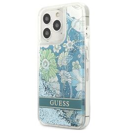 Guess GUHCP13XLFLSN iPhone 13 Pro Max 6.7" green/green hardcase Flower Liquid Glitter | Techbox