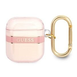 Guess GUA2HHTSP AirPods cover pink / pink Strap Collection - Smartphone Accessories - Cables & Accessories - Techbox