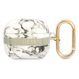 Guess GUA3HCHMAG AirPods 3 cover grey/grey Marble Strap Collection | Techbox
