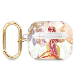 Guess GUA3HHFLU AirPods 3 cover purple/purple Flower Strap Collection | Techbox