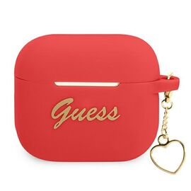 Guess GUA3LSCHSR AirPods 3 cover red/red Silicone Charm Heart Collection | Techbox
